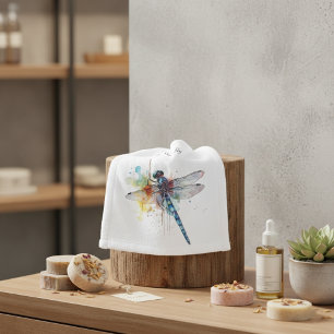 colourful dragonfly customisable  wash cloth