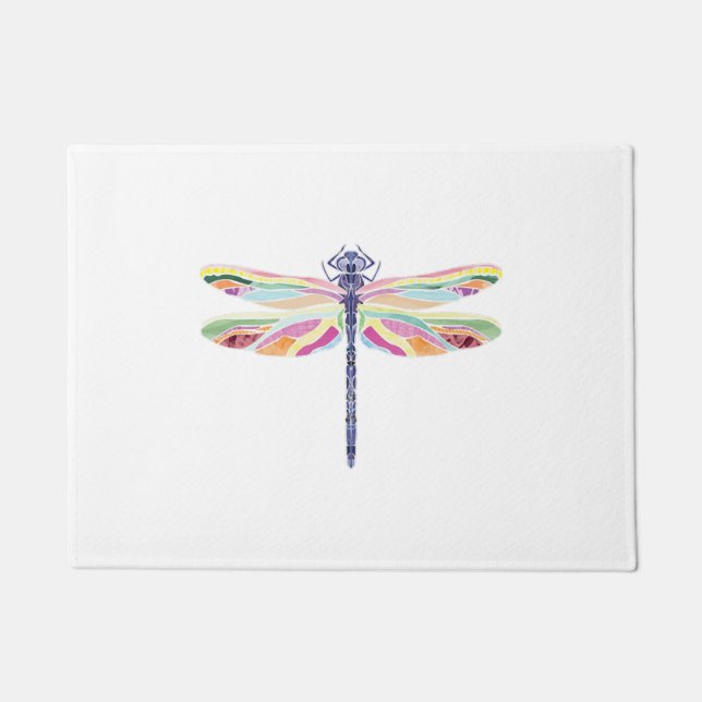 Colourful dragonfly  doormat (Front)