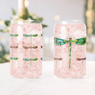 Colourful Dragonfly Drinking Glasses Tumbler