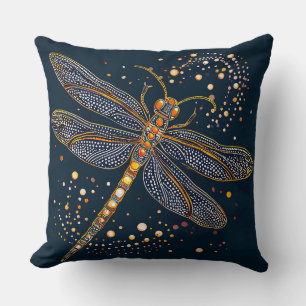 Colourful Dragonfly Garden Accent For Nature Lover Cushion