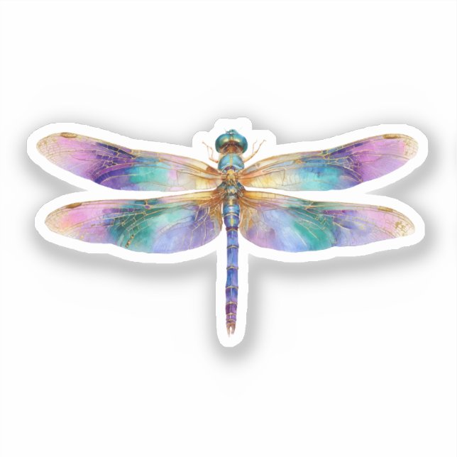 Colourful Dragonfly – Iridescent Nature Art (Front)