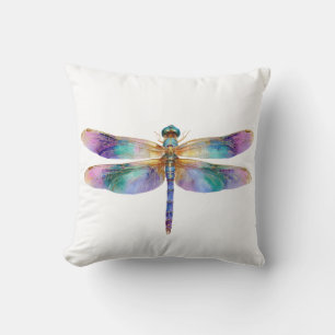 Colourful Dragonfly – Iridescent Nature Art Cushion