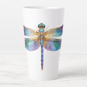 Colourful Dragonfly – Iridescent Nature Art Latte Mug