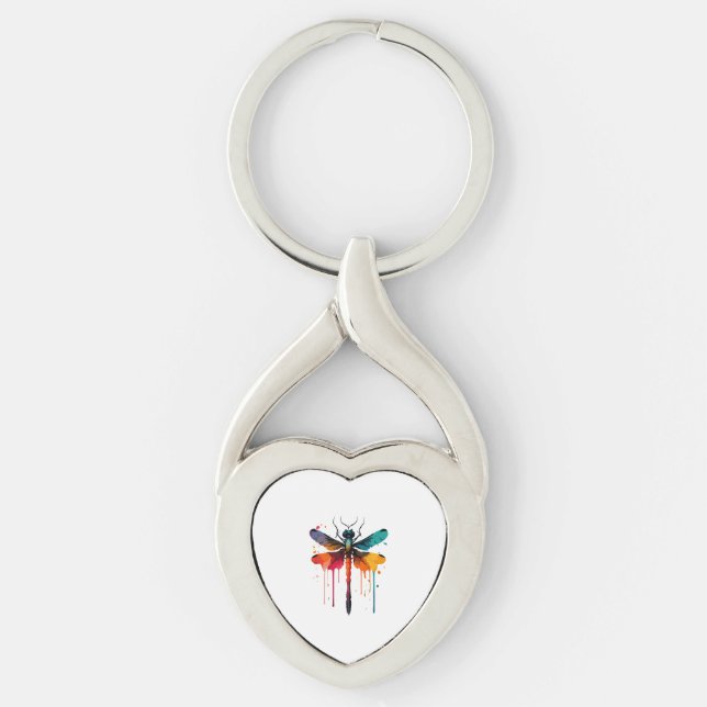 colourful Dragonfly Key Ring (Front)