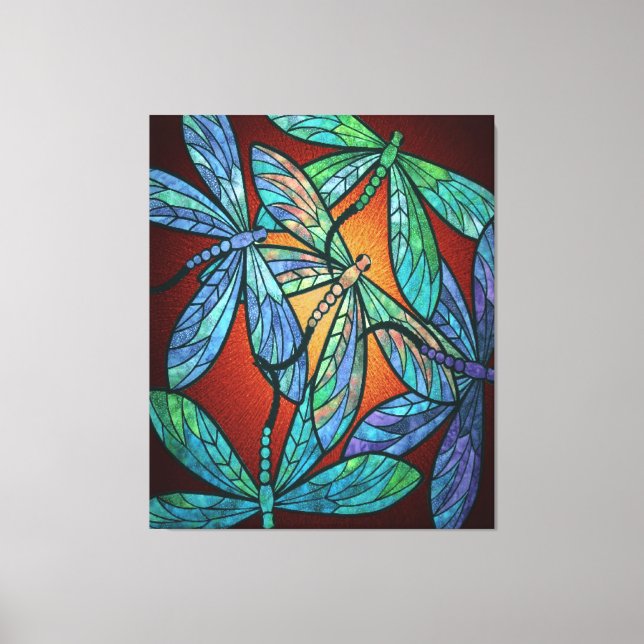 Colourful Dragonfly Lover Canvas Print (Front)