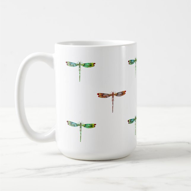  Colourful Dragonfly Mug (Left)