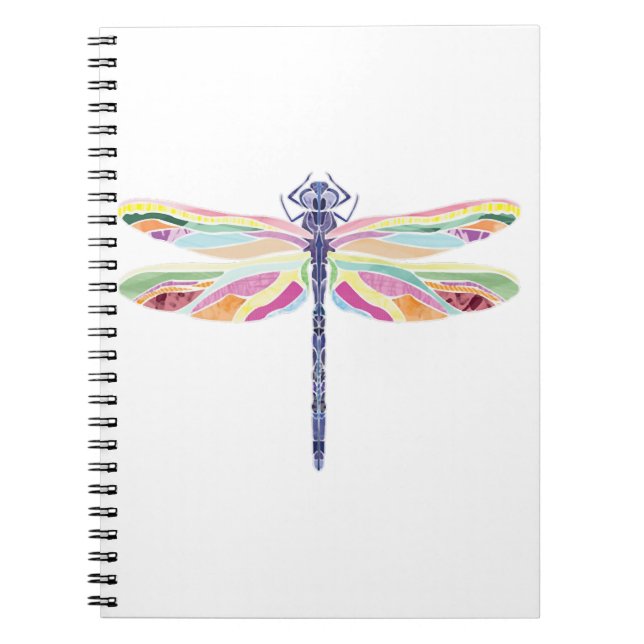 Colourful dragonfly  notebook (Front)