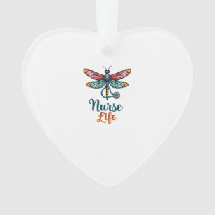 Colourful dragonfly Nurse life T-Shirt (2) Ornament