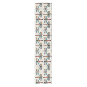 Colourful Dragonfly Pattern Short Table Runner