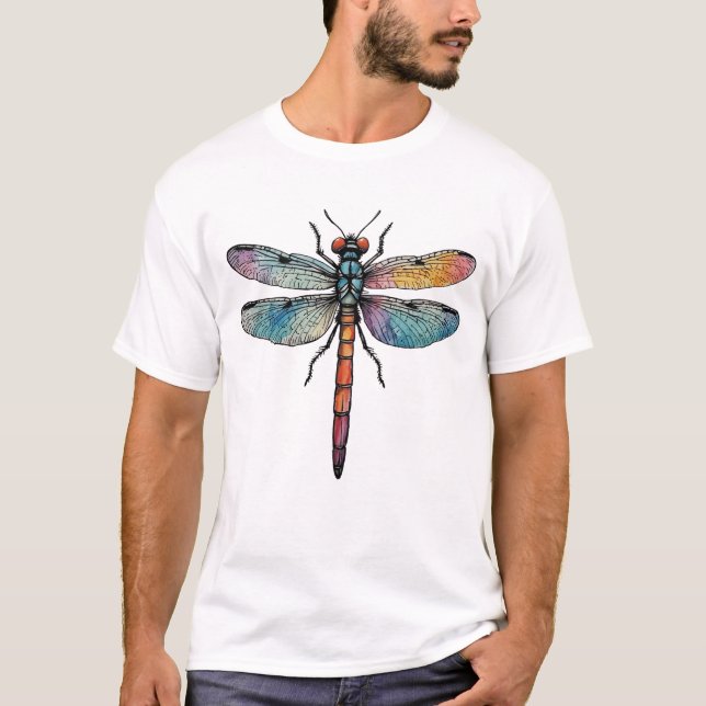 Colourful Dragonfly T-Shirt (Front)