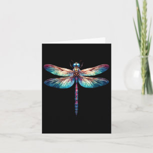 Colourful Dragonfly Watercolor Art Insect Lover Ea Card