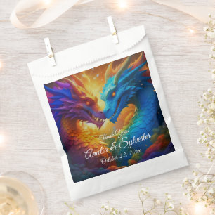 Colourful Dragons in Love Favour Bags