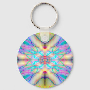 Colourful drawn pattern key ring