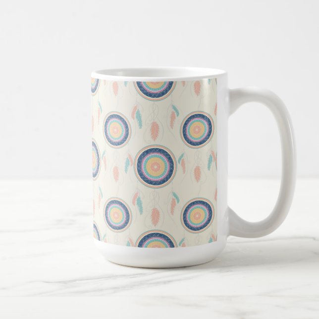 Colourful Dream Catcher Mandala Coffee Mug (Right)