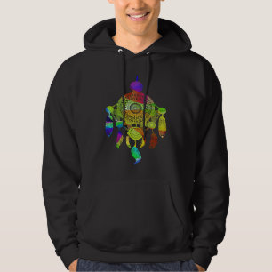 Colourful Dreamcatcher Feathers Tribal Native Amer Hoodie