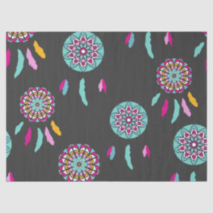 colourful dreamcatcher tissue paper