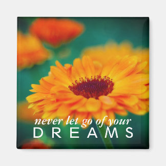 Colourful "Dreams" Wildflower Inspirational Magnet