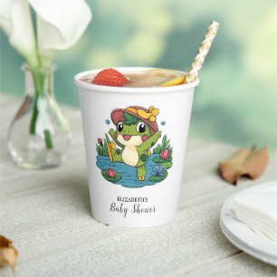 Colourful Dreamy Frog Baby Shower Paper Cups