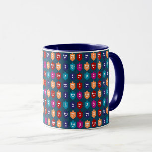 Colourful Dreidels: the Jewish Holiday of Hanukkah Mug