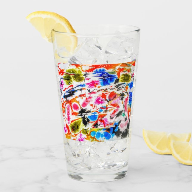 Colourful drinking glass tumbler (Front Ice)