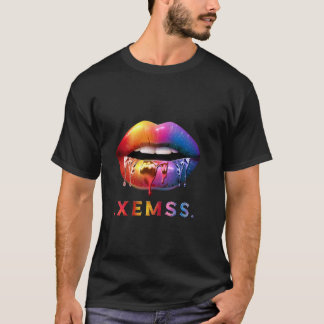 Colourful Dripping Lips Tee Bold Artistic Lip Gra