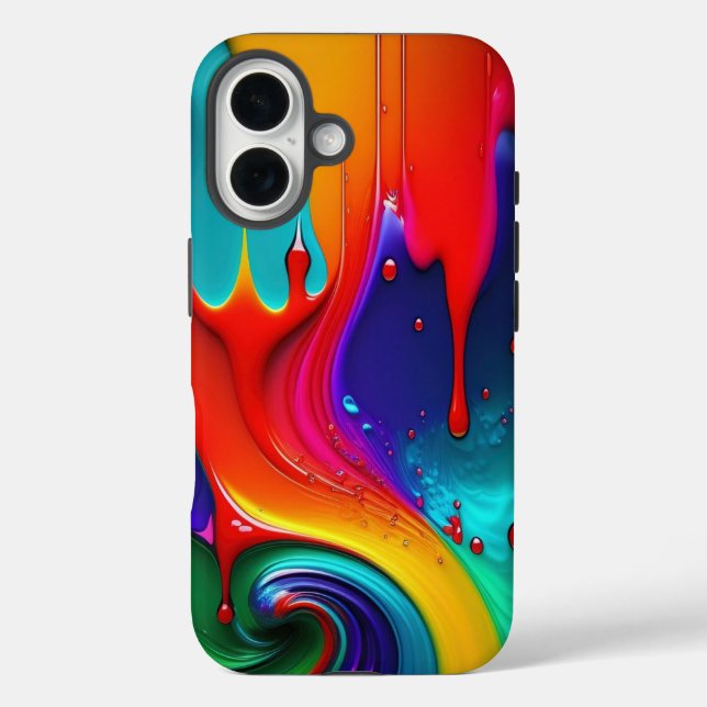 Colourful dripping paint Case-Mate iPhone case (Back)