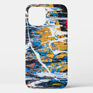 Colourful dripping paint: graffiti wall. iPhone 12 case