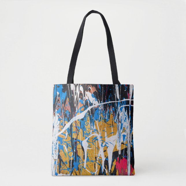 Colourful dripping paint: graffiti wall. tote bag (Front)