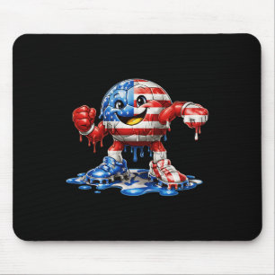 Colourful Dripping Soccer America Men Women Usa So Mouse Mat
