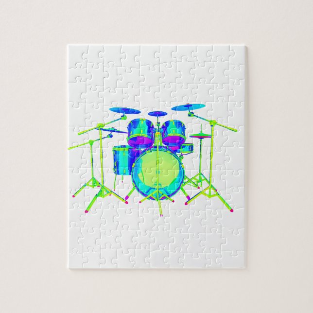 Colourful Drum Kit Jigsaw Puzzle (Vertical)