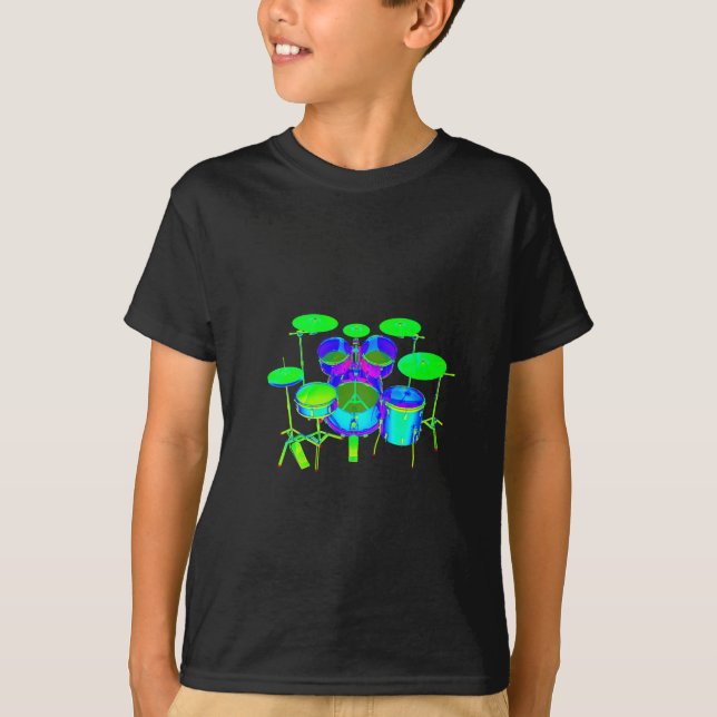 Colourful Drum Kit T-Shirt (Front)
