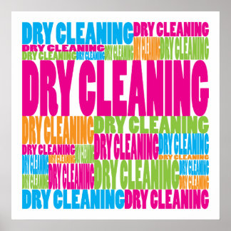 Colourful Dry Cleaning Poster