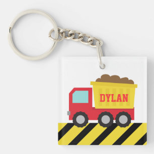 Colourful Dump Truck, Construction Vehicle for Boy Key Ring