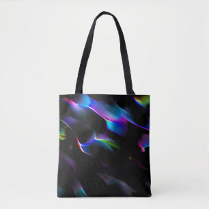 Colourful dunes under night darkness tote bag