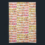 Colourful Dutch Houses Amsterdam Pattern Red Yello Tea Towel<br><div class="desc">Decorate your kitchen with this cool towel. Makes a great housewarming or anniversary gift! 
You can customise it and add text too.
Check my shop for lots more colours and patterns plus matching kitchen stuff!</div>
