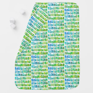 Colourful Dutch Houses Amsterdam Quirky Pattern Baby Blanket