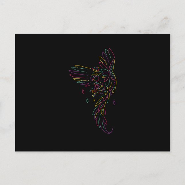 Colourful Eagle Postcard (Front)
