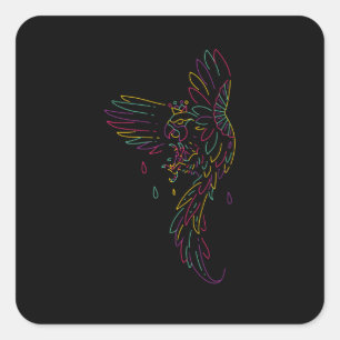 Colourful Eagle Square Sticker