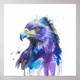 Colourful Eagle Watercolor Art Poster