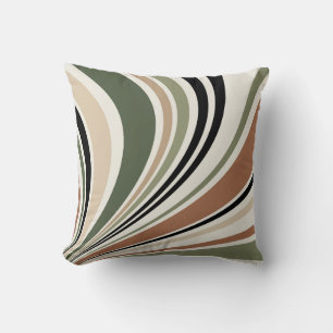 Colourful earth colours retro vibes cushion