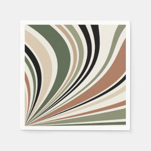Colourful earth colours retro vibes napkin