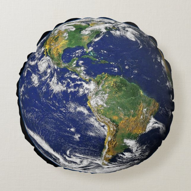 Colourful Earth Our World Round Cushion (Front)