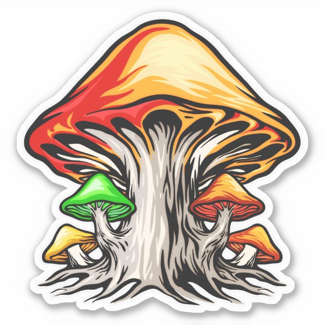 Colourful Earthy Psychedelic Mushroom Art (Front)