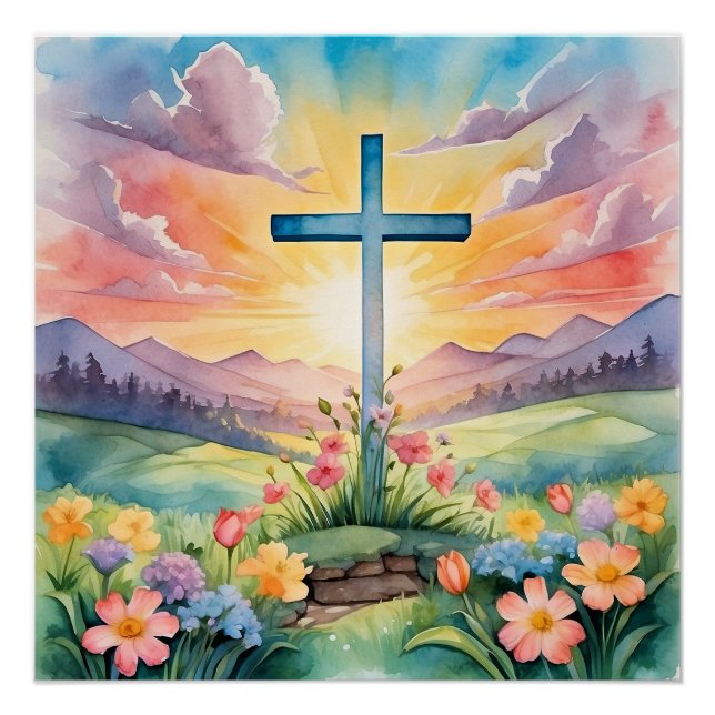 Colourful Easter Art Poster (Front)