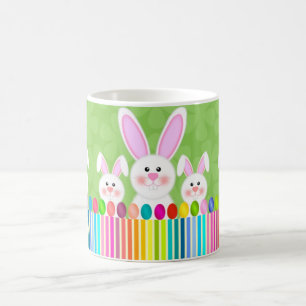 Colourful Easter Bunny and Eggs Coffee Mug