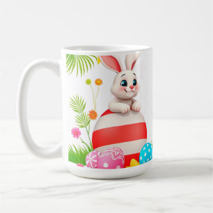 Colourful Easter Bunny with Eggs and Gift Coffee Mug