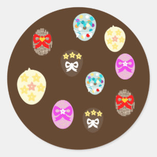 Colourful Easter Egg Classic Round Sticker