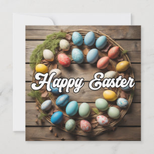 Colourful Easter Egg Collage Card