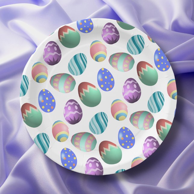 Colourful Easter Egg Easter Party Easter Egg Hunt Paper Plate (Creator Uploaded)