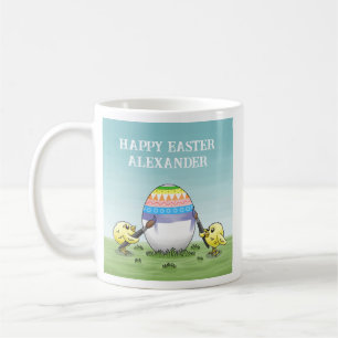 Colourful Easter egg is painted by the chicks Coffee Mug